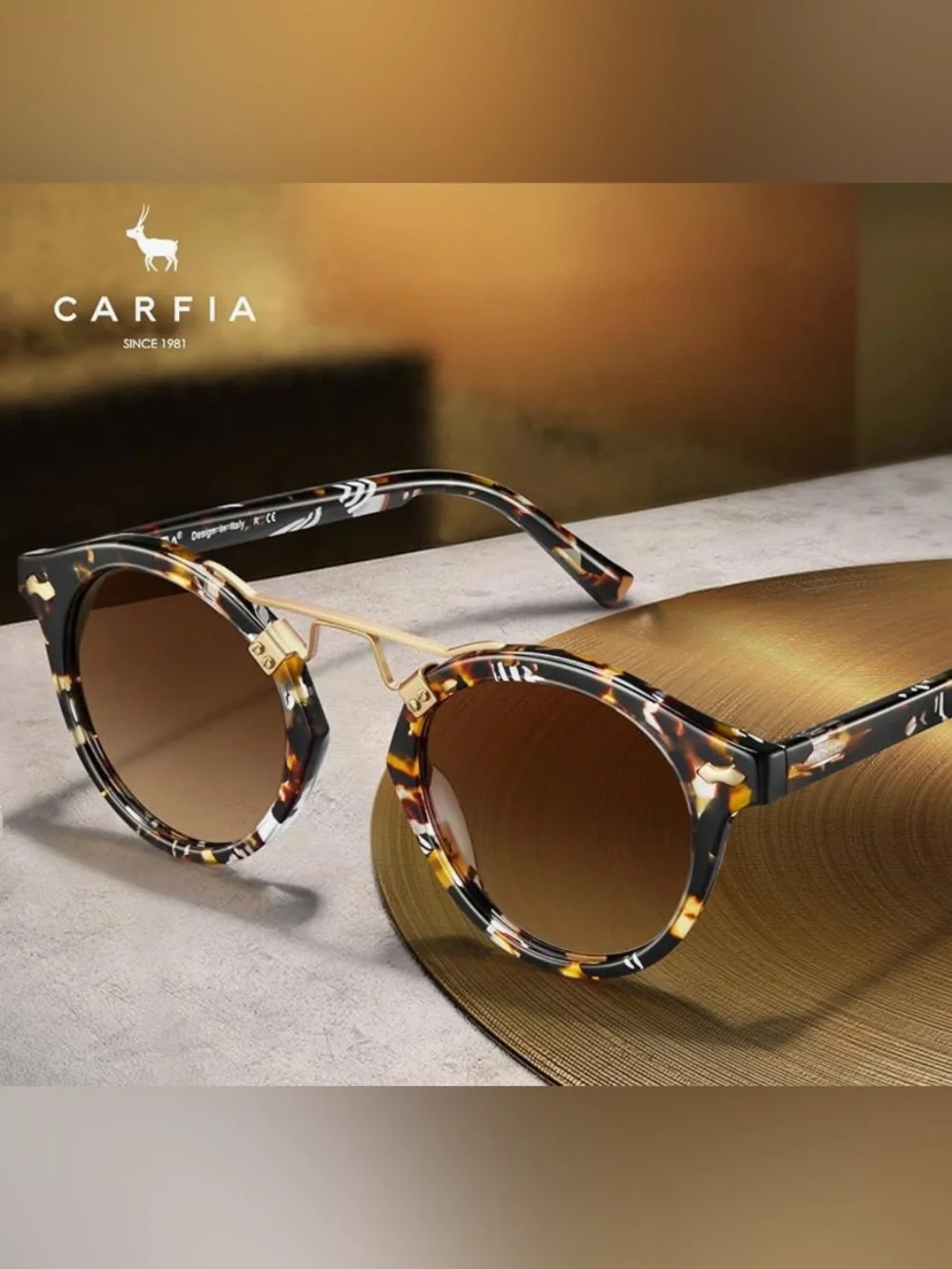Carfia Women's Polarized Sunglasses UV400 Retro Style EUC